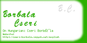 borbala cseri business card